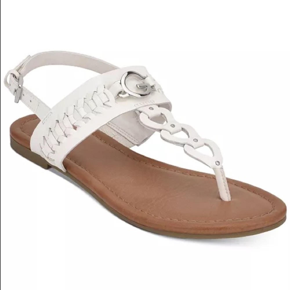 🔥NIB White GUESS Sandal Size 8.5